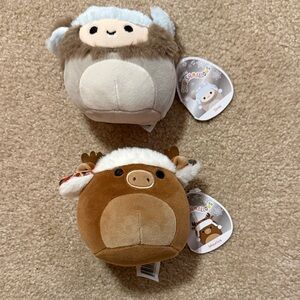 Squishmallows Brown and Cream Plush Duo